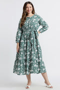 Sahiba Block Print Dress - Desert