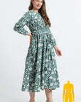 Sahiba Block Print Dress - Desert