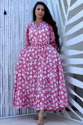 Boho Maxi Dress - Pink