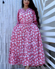 Boho Maxi Dress - Pink