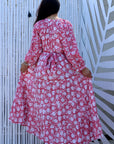 Boho Maxi Dress - Pink