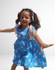 Adah Cotton Kids Dress - Crab Print - Hi Handmade