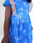 Adah Cotton Kids Dress - Crab Print - Hi Handmade