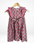 Adah Cotton Kids Dress - Pink - Hi Handmade
