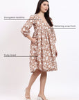 Angie Wrap Midi Dress - Mocha - Hi Handmade