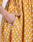 Angie Wrap Midi Dress - Mustard - Hi Handmade
