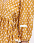 Angie Wrap Midi Dress - Mustard - Hi Handmade