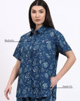 Bella Cotton Shirt - Blue - Hi Handmade