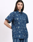 Bella Cotton Shirt - Blue - Hi Handmade