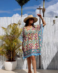 Boho Short Beach Kaftan - Hosier Lane - Hi Handmade