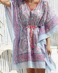 Boho Short Beach Kaftan - Sunset Pink - Hi Handmade