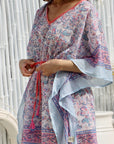 Boho Short Beach Kaftan - Sunset Pink - Hi Handmade