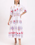 Cotton Dress Maxi - Floral Bloom - Hi Handmade