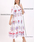 Cotton Dress Maxi - Floral Bloom - Hi Handmade