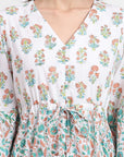 Cotton Dress Maxi - White - Hi Handmade