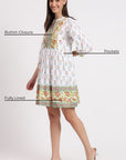 Cotton Dress Mini - White - Hi Handmade