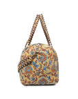Cotton Duffle Bag - Beige Botanical - Hi Handmade