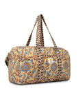 Cotton Duffle Bag - Beige Botanical - Hi Handmade