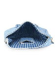 Cotton Duffle Bag - Blue Lily - Hi Handmade