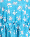 Cotton Kaftan - Crab Print - Hi Handmade