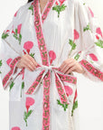 Cotton Kimono - Pink - Hi Handmade