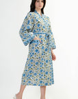 Cotton Kimono Robe - Dahlia - Hi Handmade