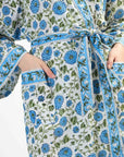 Cotton Kimono Robe - Dahlia - Hi Handmade