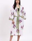 Cotton Kimono Robe - Orchid - Hi Handmade