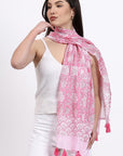 Cotton Scarf - Pink - Hi Handmade