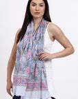 Cotton Scarf - Poinsettia - Hi Handmade