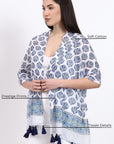 Cotton Scarf - Tulip - Hi Handmade