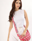 Cotton Sling Bag - Pink - Hi Handmade