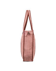 Cotton Tote Bag With Zip - Argyle Sand - Hi Handmade