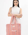 Cotton Tote Bag With Zip - Petal Peach - Hi Handmade