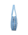 Cotton Tote Bag With Zip - Petal Stripe - Hi Handmade