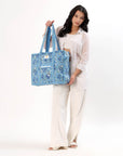 Cotton Tote Bag With Zip - Sahiba Floral - Hi Handmade