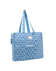 Cotton Tote Bag With Zip - Sahiba Motif - Hi Handmade