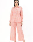 Dharma Relaxed Pant - Peach Stripe - Hi Handmade
