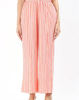 Dharma Relaxed Pant - Peach Stripe - Hi Handmade