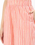 Dharma Relaxed Pant - Peach Stripe - Hi Handmade
