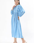 Dia Midi Dress - Blue - Hi Handmade