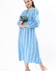 Dia Midi Dress - Blue - Hi Handmade