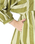 Dia Midi Dress - Olive Ribbon - Hi Handmade