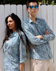 Gender Neutral Print Shirt - Cronulla Waves - Hi Handmade