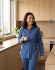 Mum-life Cotton Shirt - Ocean