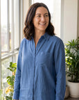Mum-life Cotton Shirt - Ocean