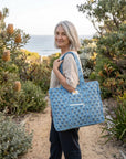 Cotton Tote Bag With Zip - Sahiba Motif