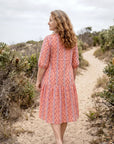 Sara Cotton Shirt Dress - Peach