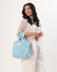 Insulated Lunch Bag - Argyle Ocean - Hi Handmade