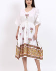 Kaftan Cotton Cover Up - Palm - Hi Handmade
